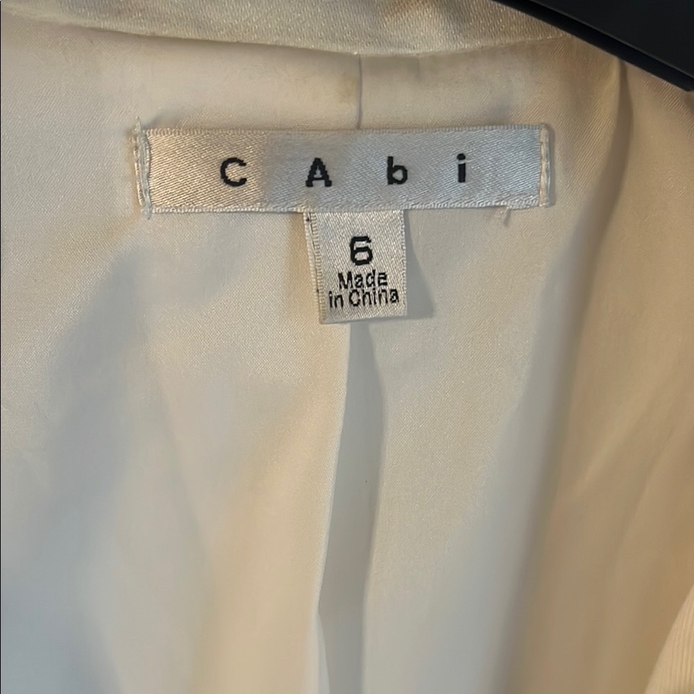 Cabi White Linen Blazer Classic Suit Jacket - Picture 2 of 4